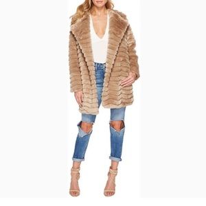 BB Dakota McCoy Quilted Faux Fur Coat